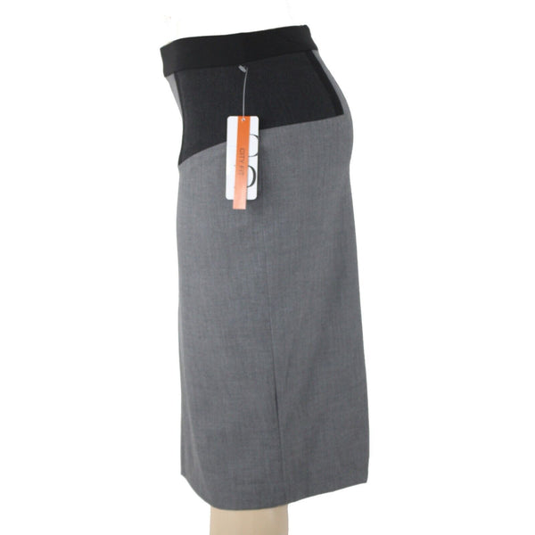 Dalia Collection NEW Sz 4 Black Gray Lower Rise City Fit Poly Rayon Pencil Skirt