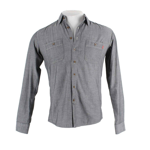 Frank & Oak Sz S Gray Button Up 2 Pockets 100% Cotton Men's Shirt