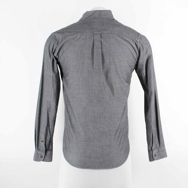 Frank & Oak Sz S Gray Button Up 2 Pockets 100% Cotton Men's Shirt
