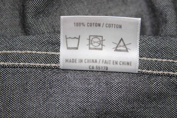 Frank & Oak Sz S Gray Button Up 2 Pockets 100% Cotton Men's Shirt