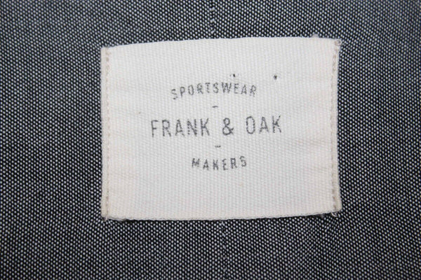Frank & Oak Sz S Gray Button Up 2 Pockets 100% Cotton Men's Shirt