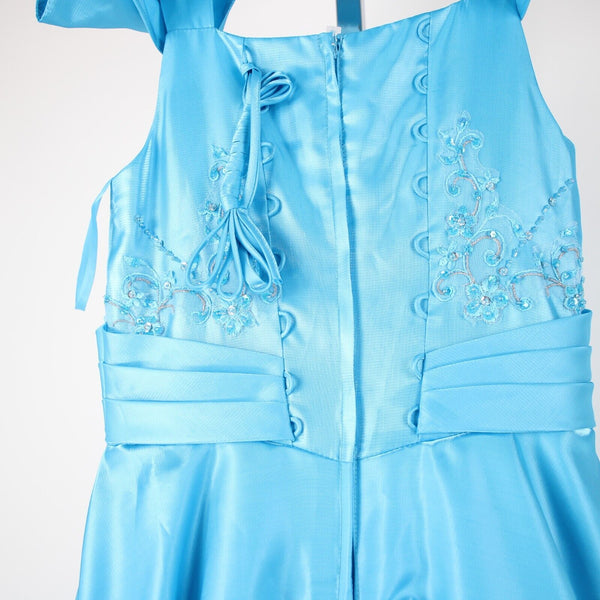 Marys Bridals NEW $213 Karelina Sposa Sz 10 Girls Aqua Blue 100% Polyester Dress
