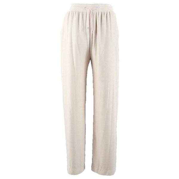 Topshop 8 x 31" Soft Pink Elastic Waist Loose Viscose Silk Poly Lined Pant