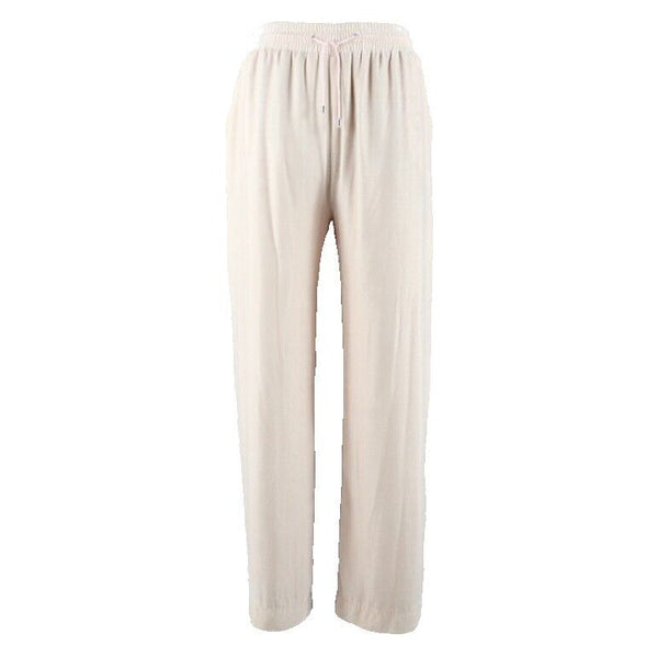 Topshop 8 x 31" Soft Pink Elastic Waist Loose Viscose Silk Poly Lined Pant