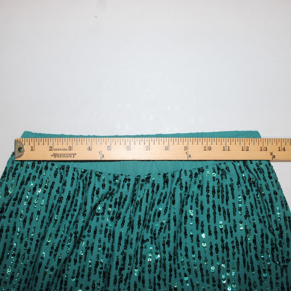 NBD Pant Sz S x 29 Green Sequin All Over Elastic Waist Polyester Spandex Pant