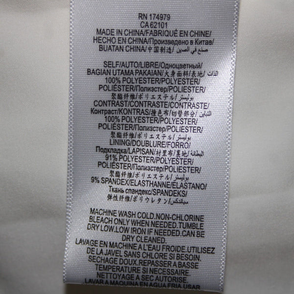 BCBG Maxazria NEW $348 Sz S Midnight Light Wave Black White Aysm Polyester Dress