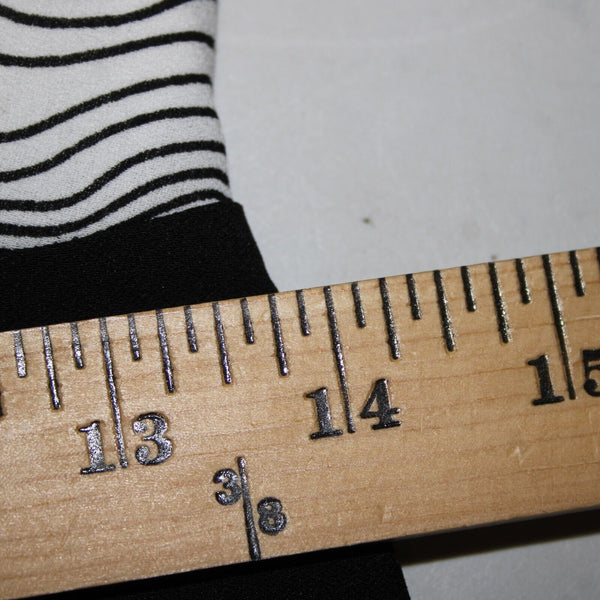 BCBG Maxazria NEW $348 Sz S Midnight Light Wave Black White Aysm Polyester Dress