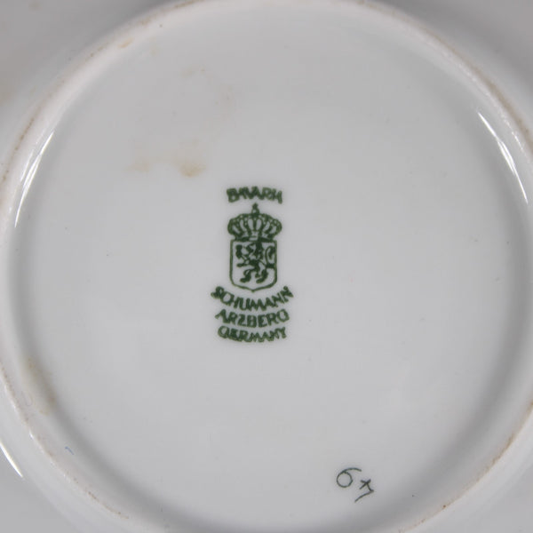 Schmann Teacup With Saucer Arzberg White Multi Color Floral Teacup With Saucer