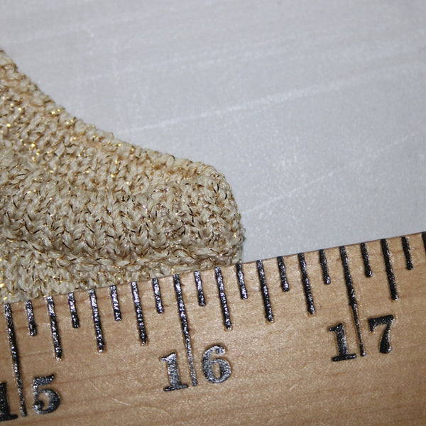 Toula Sz 4 Tan Gold Rhinestones Metallic Ribbed Tank Wool Rayon Top