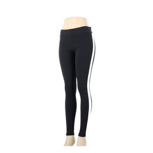 Willow & Clay Sz M x 30 Black White Strip Stretch Elastic Nylon Spandex Pants