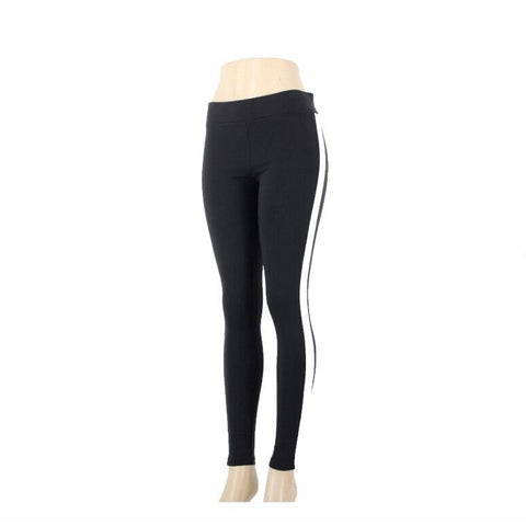 Willow & Clay Sz M x 30 Black White Strip Stretch Elastic Nylon Spandex Pants