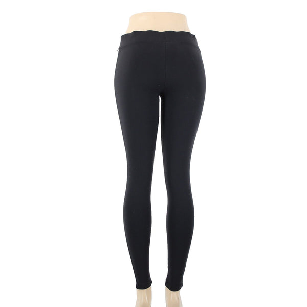 Willow & Clay Sz M x 30 Black White Strip Stretch Elastic Nylon Spandex Pants