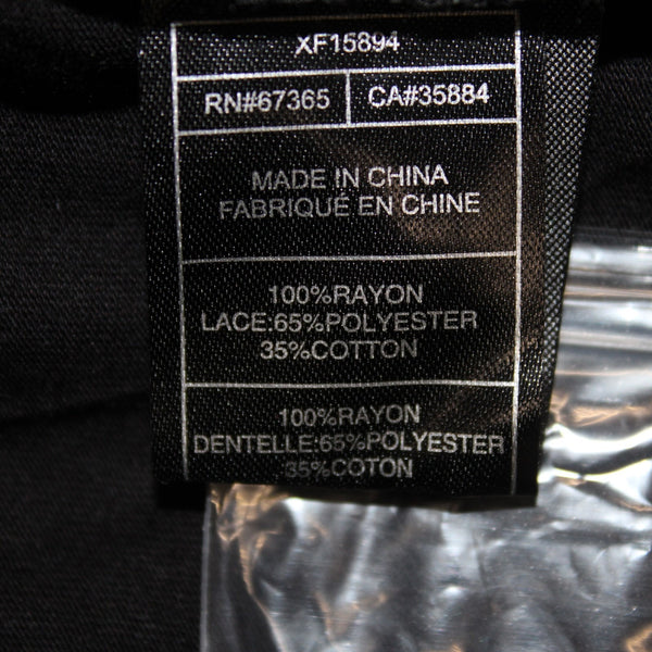 BB Dakota Top NEW $98 Sz 2X Black Crochet Lined Sleeveless 100% Rayon Top