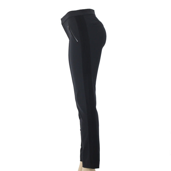 Rebecca Taylor Sz 4 X 31 Black Faux Pockets Skinny Polyamide Spandex Pant