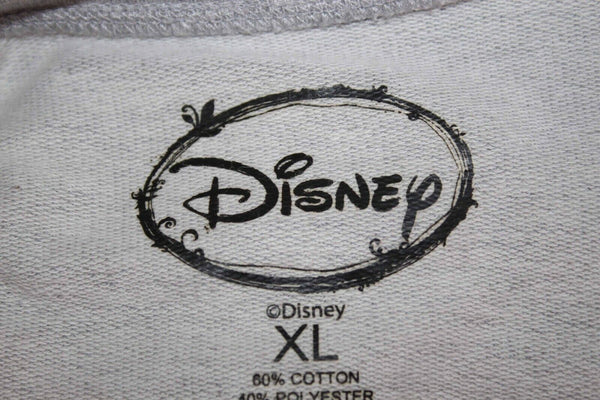 Disney Sz XL Gray Multi Mickey Minnie Kissing Cotton Poly Top