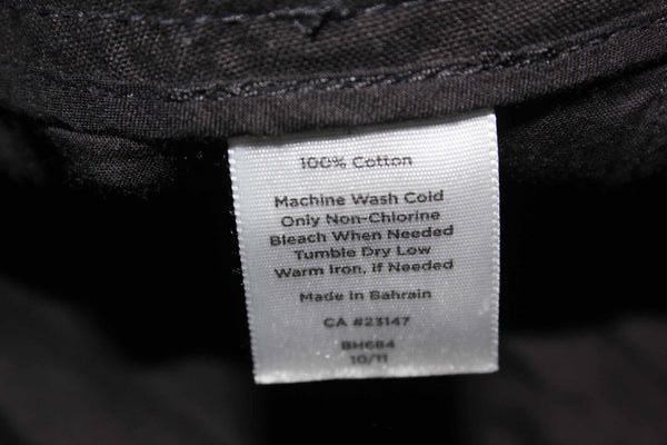 Talbots Sz 2 X 31.5 Black Back Flap Pocket Tabbed Hem Cotton Boyfriend Pant