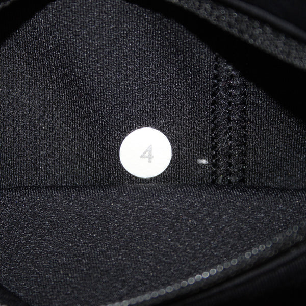 Lululemon AW Capri Pant Sz 4 x 18 Black Mesh Sides Pull On Nylon Lycra Elastane