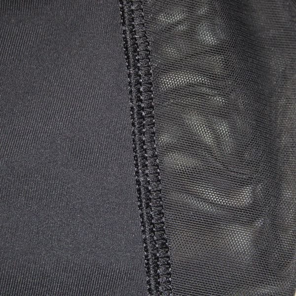 Lululemon AW Capri Pant Sz 4 x 18 Black Mesh Sides Pull On Nylon Lycra Elastane