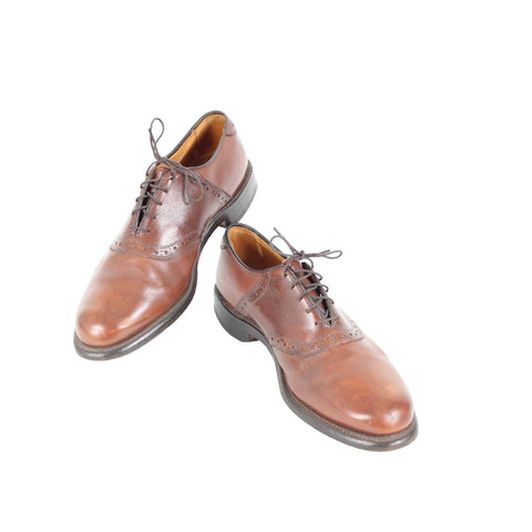 Allen Edmonds Shelton Sz 8D Brown Textured Lace Up  Shoe