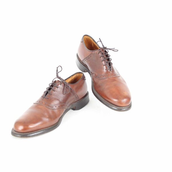 Allen Edmonds Shelton Sz 8D Brown Textured Lace Up  Shoe