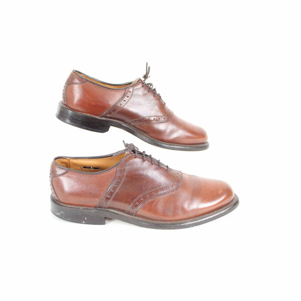 Allen Edmonds Shelton Sz 8D Brown Textured Lace Up  Shoe