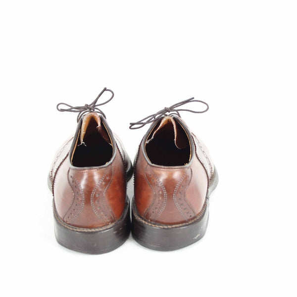 Allen Edmonds Shelton Sz 8D Brown Textured Lace Up  Shoe