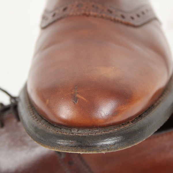 Allen Edmonds Shelton Sz 8D Brown Textured Lace Up  Shoe