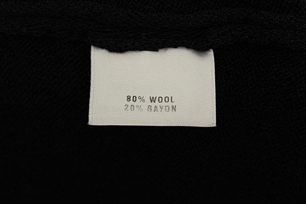 St John Sport Size S Black Scoop Neck Wool Blend Pullover AS IS Sweater Top