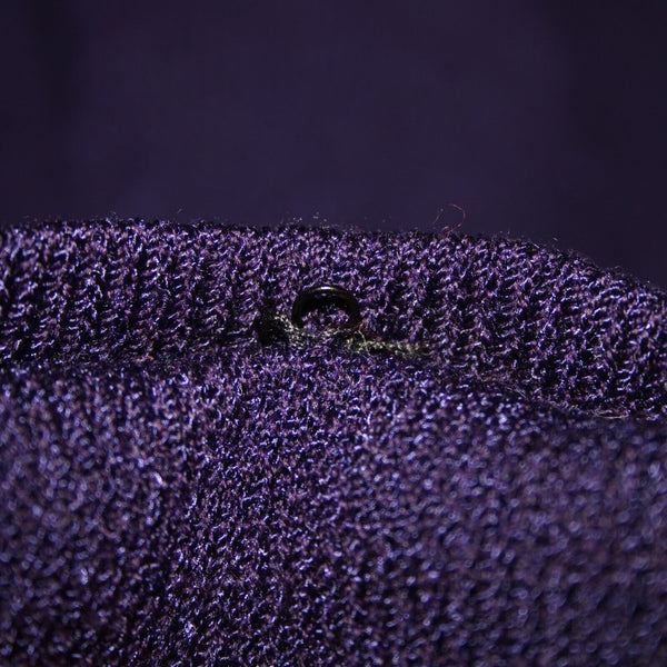 Toula Sz 4 Dark Purple Collared Zip Santana Knit No Fabric Label AS IS Dress