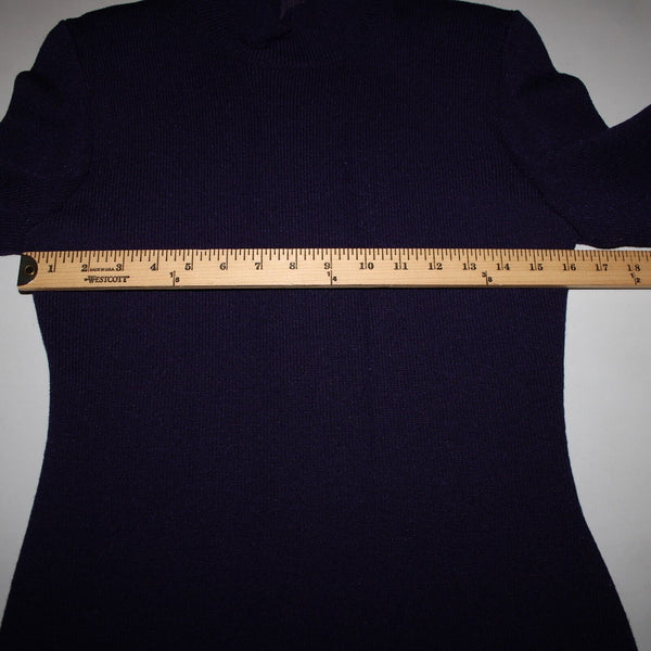 Toula Sz 4 Dark Purple Collared Zip Santana Knit No Fabric Label AS IS Dress
