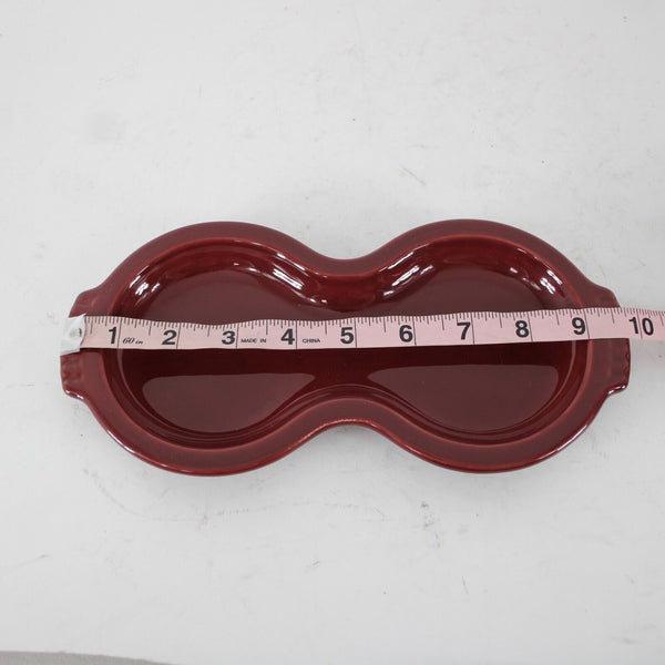 Fiesta Burgundy Maroon Red Creamer, Covered Sugar With Serving Dish