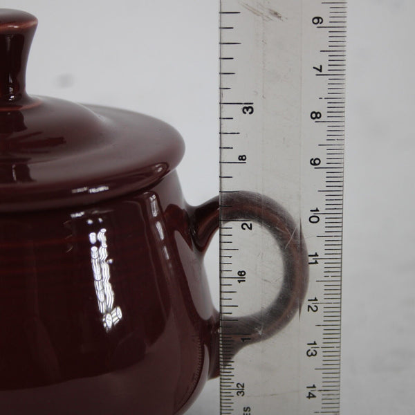 Fiesta Burgundy Maroon Red Creamer, Covered Sugar With Serving Dish