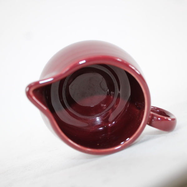 Fiesta Burgundy Maroon Red Creamer, Covered Sugar With Serving Dish