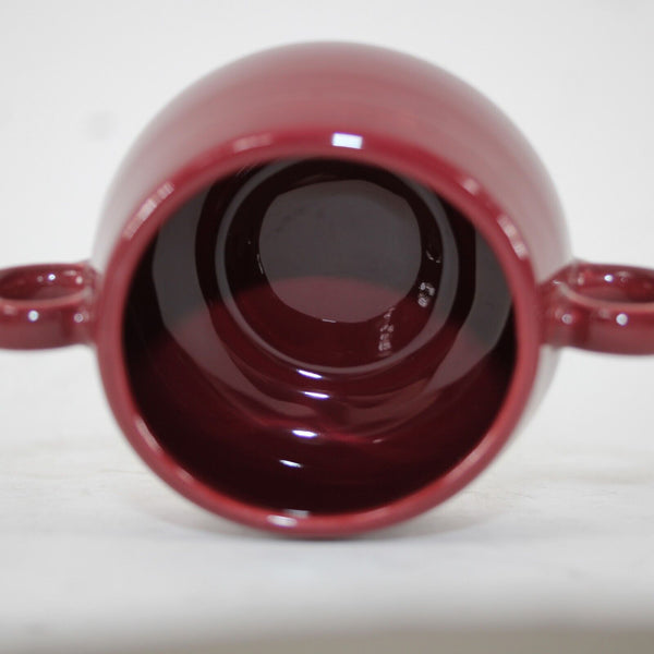 Fiesta Burgundy Maroon Red Creamer, Covered Sugar With Serving Dish