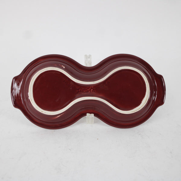 Fiesta Burgundy Maroon Red Creamer, Covered Sugar With Serving Dish