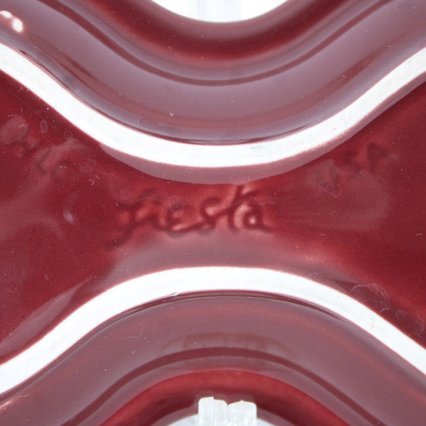 Fiesta Burgundy Maroon Red Creamer, Covered Sugar With Serving Dish