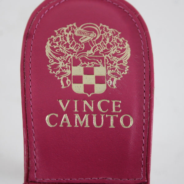 Vince Camuto Brelaine Sz 8.5 Magenta Pink Quilted Slip On Leather 3.5" Heels