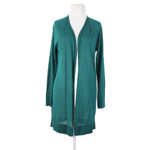 Loft NEW $50 Petites Sz MP Green Ramie Viscose Wrap Sweater