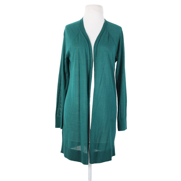 Loft NEW $50 Petites Sz MP Green Ramie Viscose Wrap Sweater
