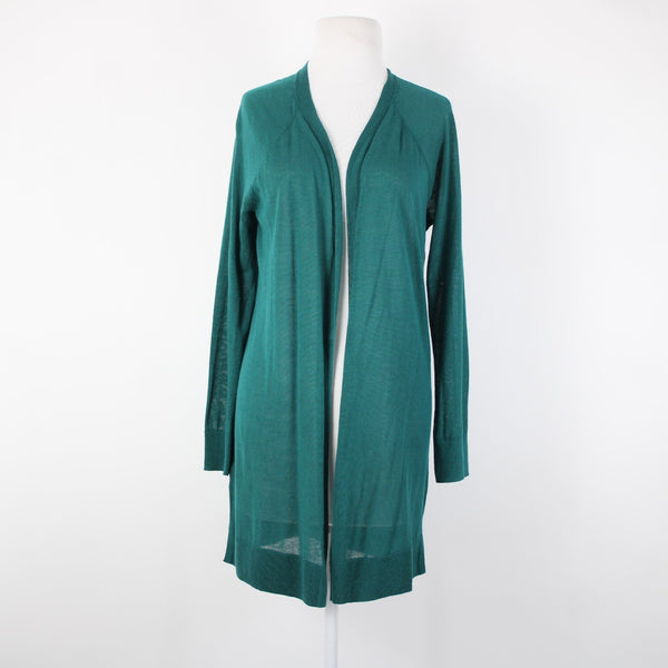 Loft NEW $50 Petites Sz MP Green Ramie Viscose Wrap Sweater