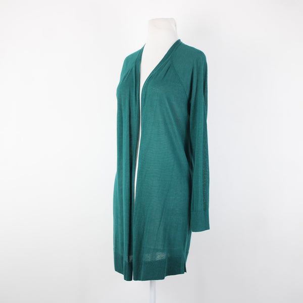 Loft NEW $50 Petites Sz MP Green Ramie Viscose Wrap Sweater