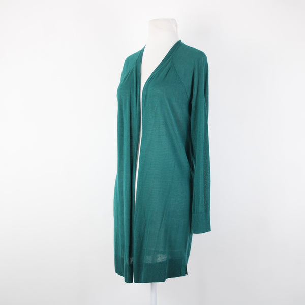 Loft NEW $50 Petites Sz MP Green Ramie Viscose Wrap Sweater