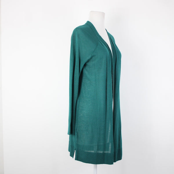 Loft NEW $50 Petites Sz MP Green Ramie Viscose Wrap Sweater