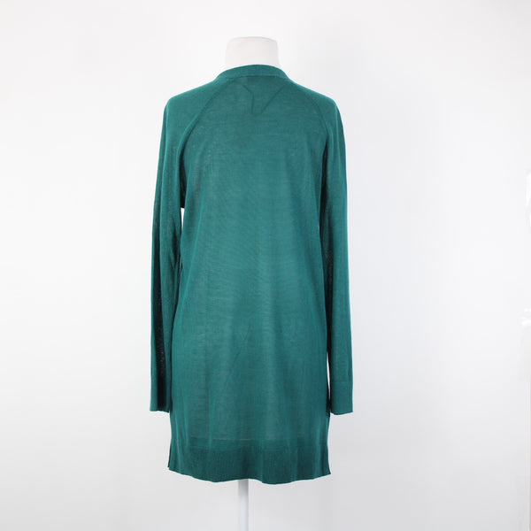 Loft NEW $50 Petites Sz MP Green Ramie Viscose Wrap Sweater