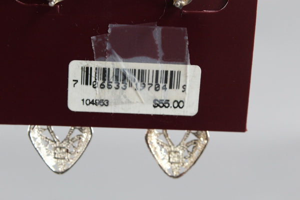 Talana Sterling Silver NEW $55 Sz 2" 4.82 Gr Cut Out Dangle Pierce Earrings