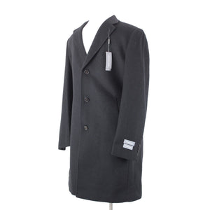 Michael Kors NEW $495 Kavon Sz 42L Black Buttons Lined Wool Nylon Cashmere Coat