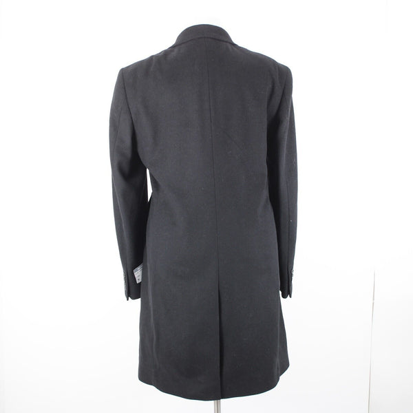 Michael Kors NEW $495 Kavon Sz 42L Black Buttons Lined Wool Nylon Cashmere Coat