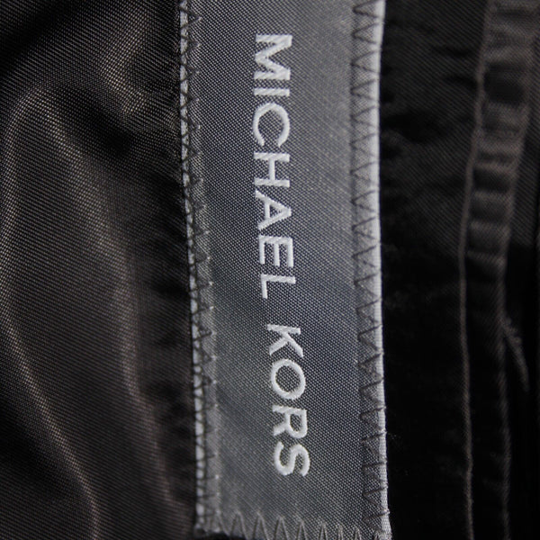 Michael Kors NEW $495 Kavon Sz 42L Black Buttons Lined Wool Nylon Cashmere Coat