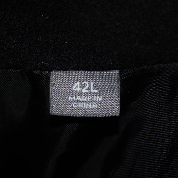 Michael Kors NEW $495 Kavon Sz 42L Black Buttons Lined Wool Nylon Cashmere Coat