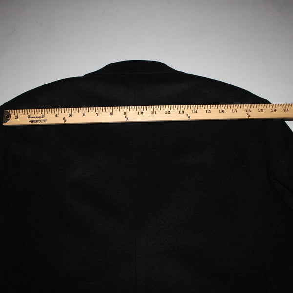 Michael Kors NEW $495 Kavon Sz 42L Black Buttons Lined Wool Nylon Cashmere Coat